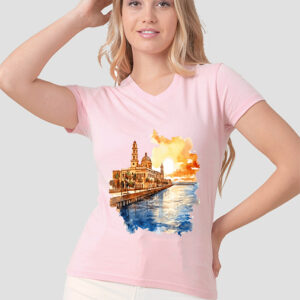 T shirt Donna tramonto sicilia