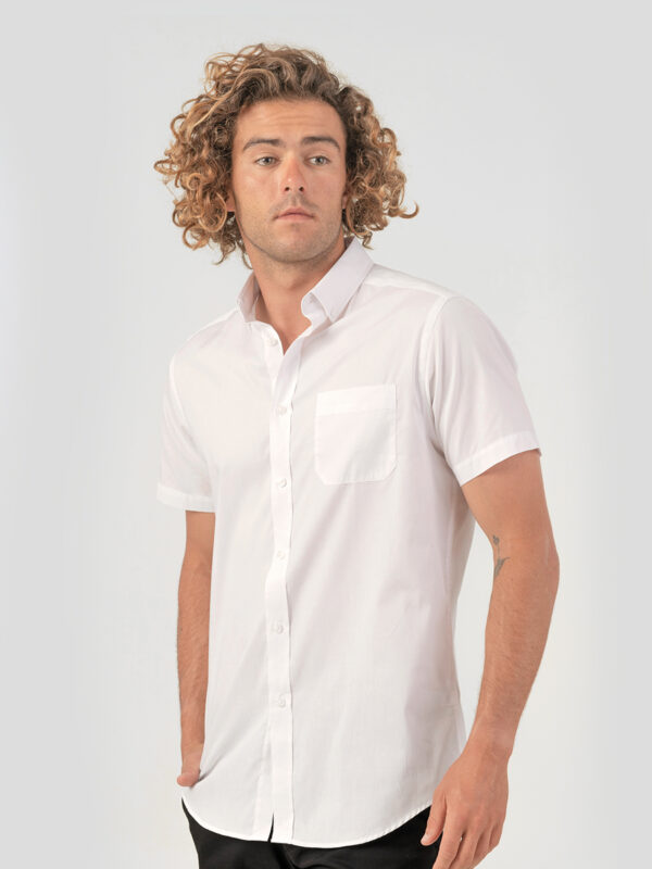 Camicia uomo manica corta POPELINE