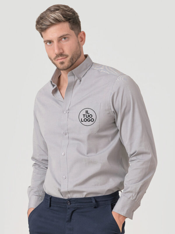 Camicia uomo manica lunga OXFORD - immagine 2