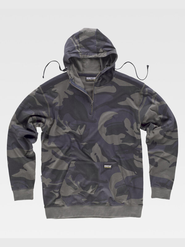 Felpa UNISEX cappuccio leggera CAMOUFLAGE