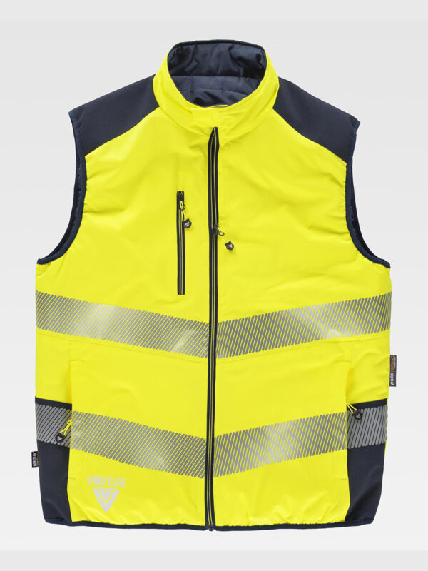 Gilet imbottito reversibile alta visibilita