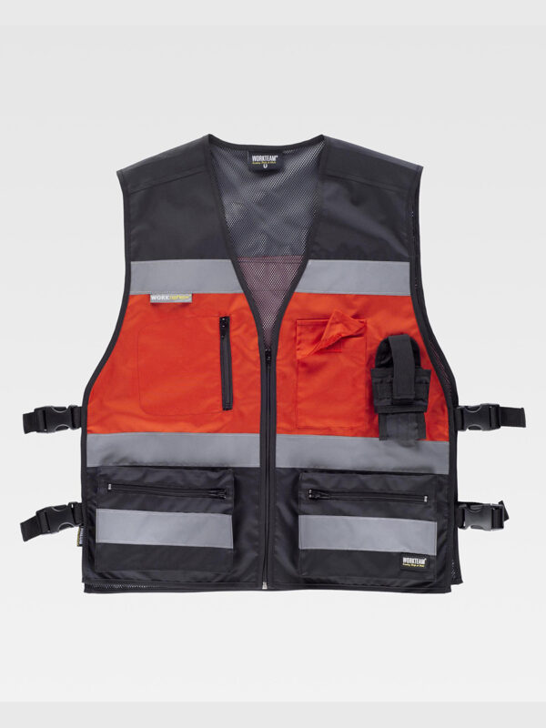 Gilet multitasche tessuto oxford