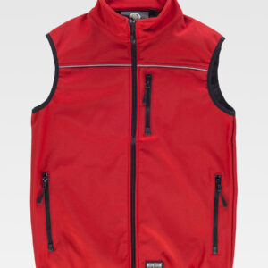 Gilet Workshell con bordino sul petto riflettente