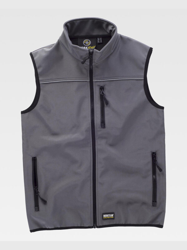 Gilet Workshell con bordino sul petto riflettente - immagine 5