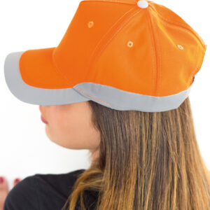 Cappello visiera curva 5 pannelli alta visibilita HELPY